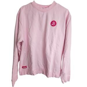 Barbie The Movie Womens Crew Neck Pullover Sweatshirt Size M Mattel Monogrammed